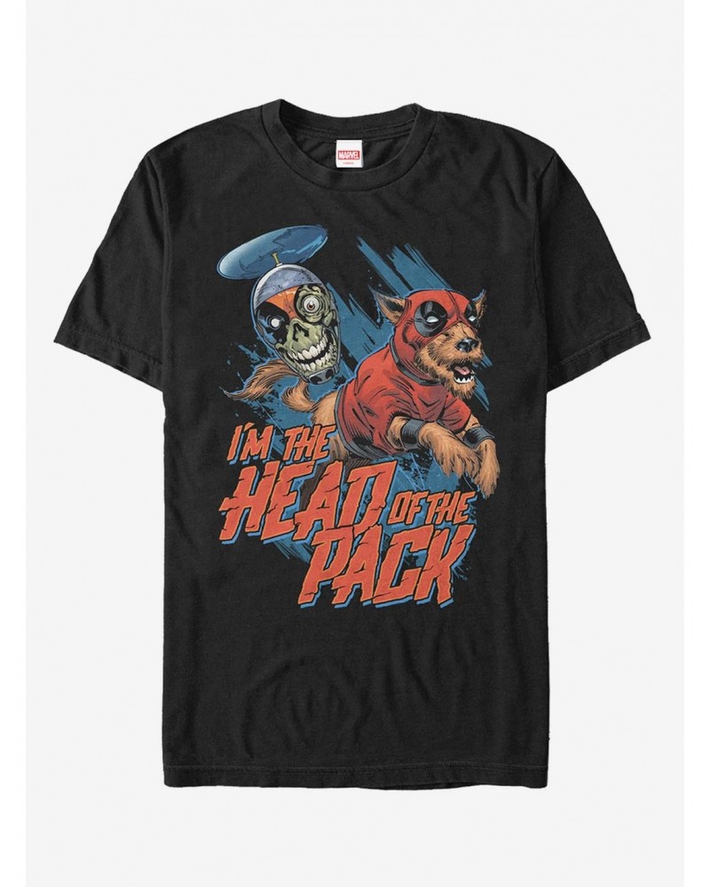 Marvel Dogpool Headpool Head Of The Pack T-Shirt $6.50 T-Shirts