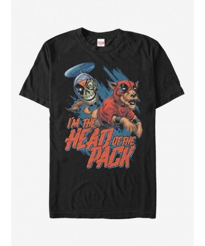 Marvel Dogpool Headpool Head Of The Pack T-Shirt $6.50 T-Shirts