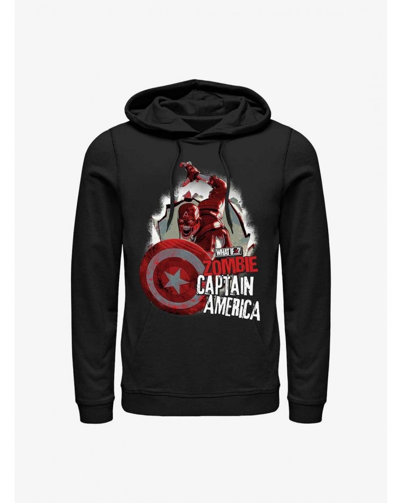 Marvel What If...? Breakthrough Zombie Captain America Hoodie $17.96 Hoodies