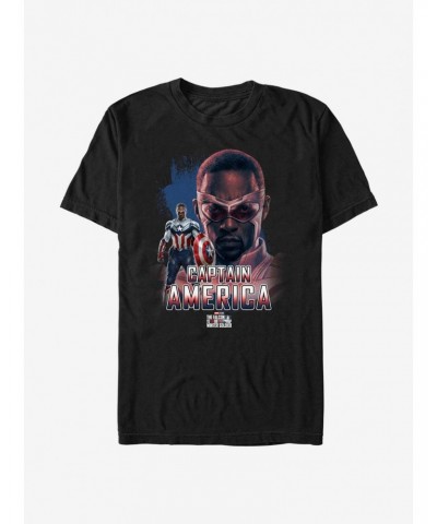 Marvel The Falcon And The Winter Soldier Sam Wilson Captain America Fierce Pose T-Shirt $7.07 T-Shirts