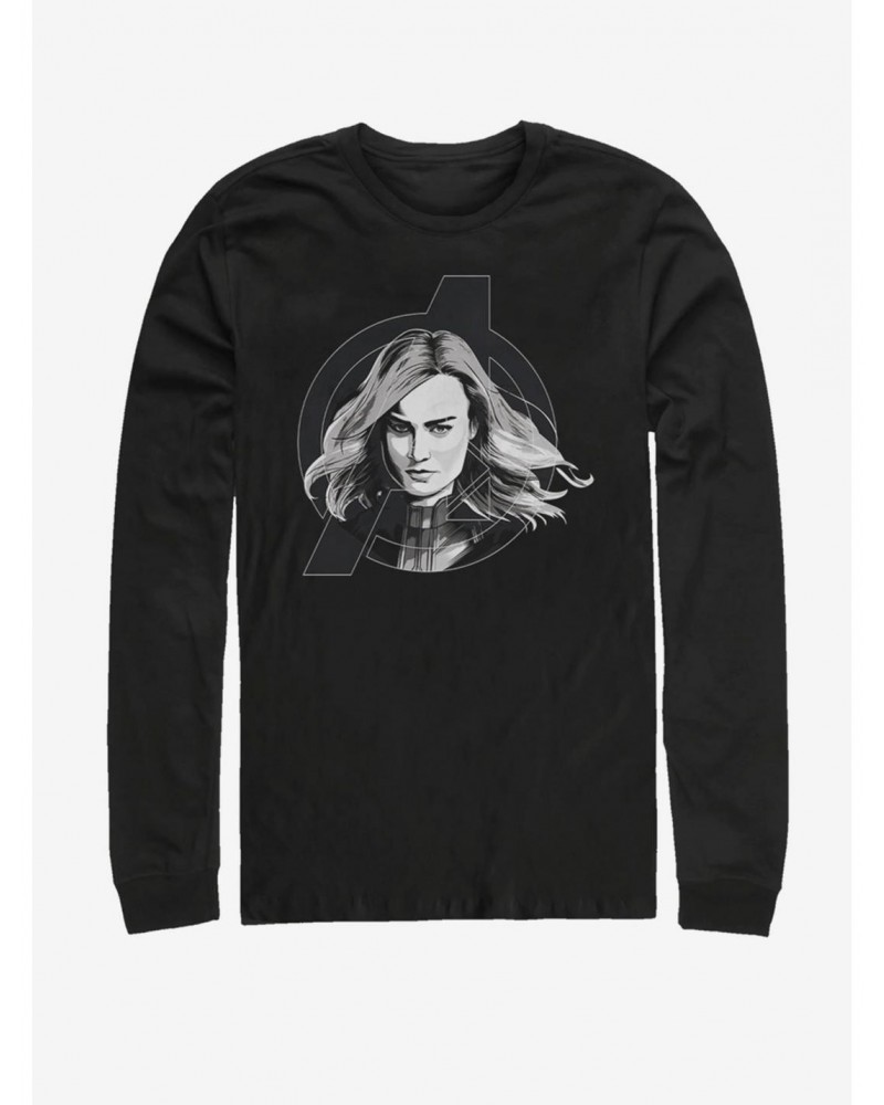 Marvel Avengers: Endgame Black and White Long-Sleeve T-Shirt $13.16 T-Shirts