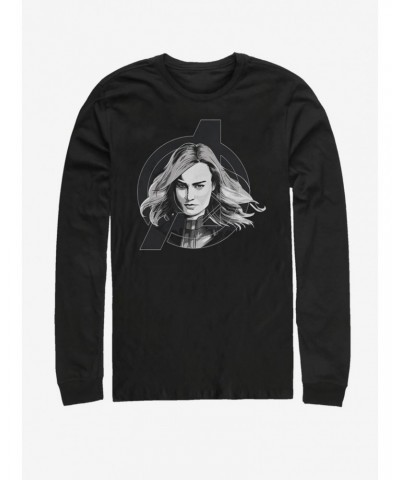 Marvel Avengers: Endgame Black and White Long-Sleeve T-Shirt $13.16 T-Shirts