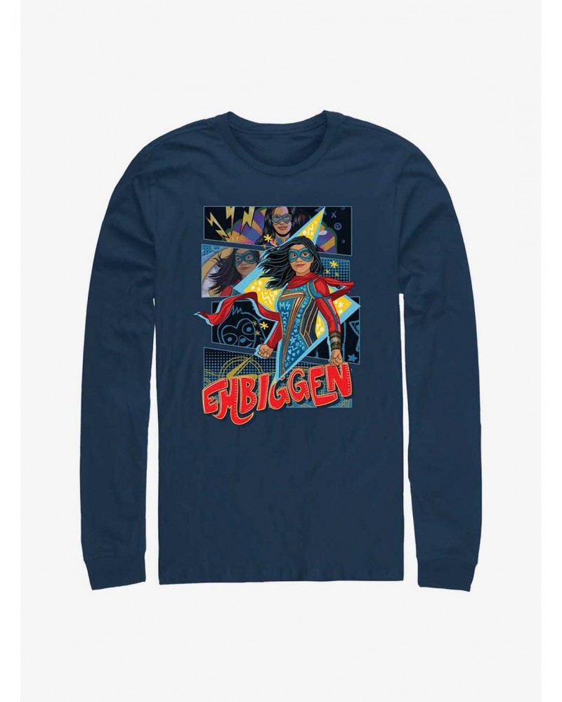 Marvel Ms. Marvel Embiggen Long-Sleeve T-Shirt $12.11 T-Shirts