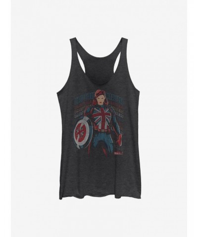 Marvel What If...? The Hydra Stomper Captain Carter Girls Tank $9.32 Tanks