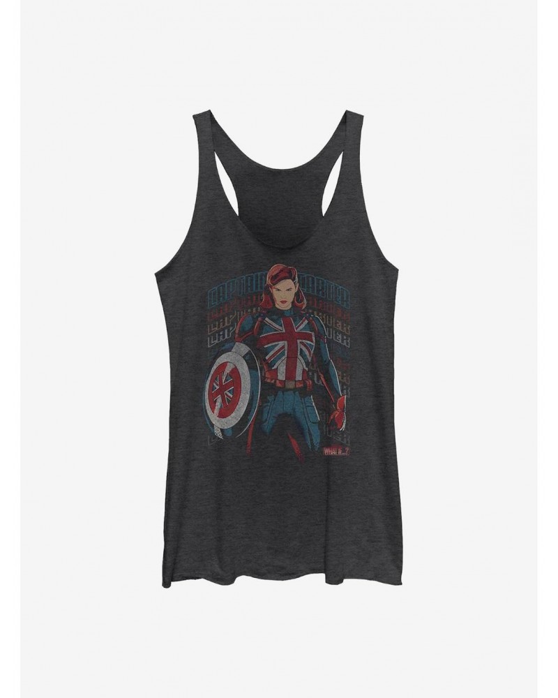 Marvel What If...? The Hydra Stomper Captain Carter Girls Tank $9.32 Tanks