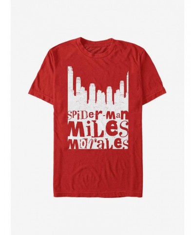 Marvel Spider-Man Miles Miles Morales City T-Shirt $7.07 T-Shirts