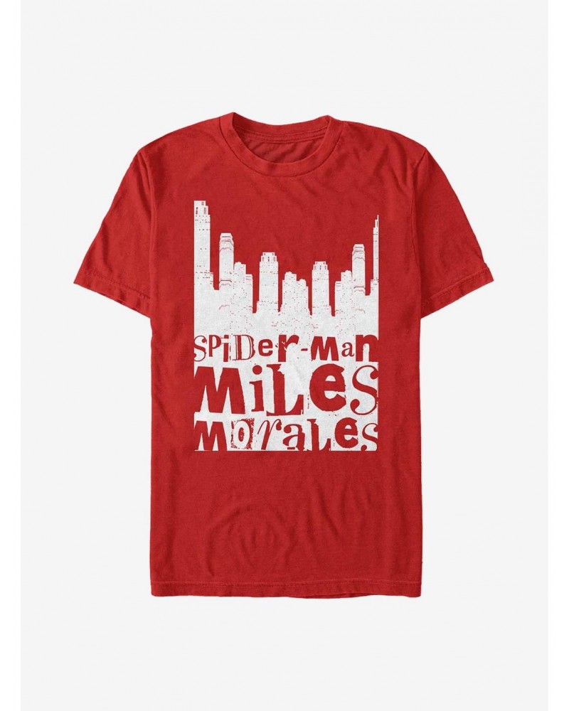 Marvel Spider-Man Miles Miles Morales City T-Shirt $7.07 T-Shirts