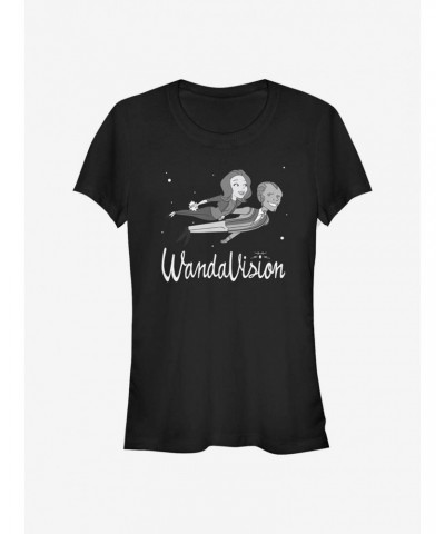 Marvel WandaVision Unusual Couple Flying Stars Girls T-Shirt $5.98 T-Shirts