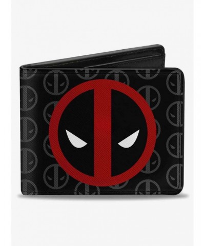 Marvel Deadpool Logo CenteMonogram Bifold Wallet $6.69 Wallets