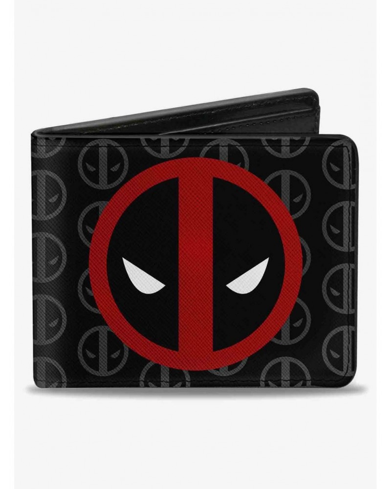 Marvel Deadpool Logo CenteMonogram Bifold Wallet $6.69 Wallets