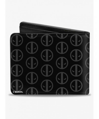 Marvel Deadpool Logo CenteMonogram Bifold Wallet $6.69 Wallets