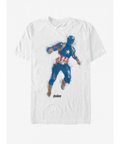 Marvel Avengers: Endgame Captain America Paint T-Shirt $8.80 T-Shirts