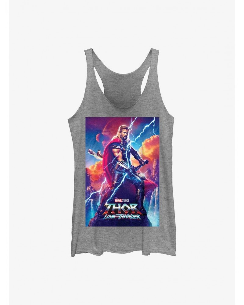 Marvel Thor: Love and Thunder Asgardian Movie Poster Girls Tank $7.04 Tanks