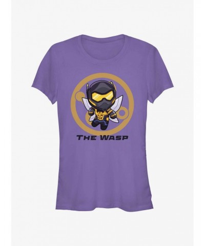 Marvel Ant-Man and the Wasp: Quantumania Chibi Wasp Badge Girls T-Shirt $5.98 T-Shirts