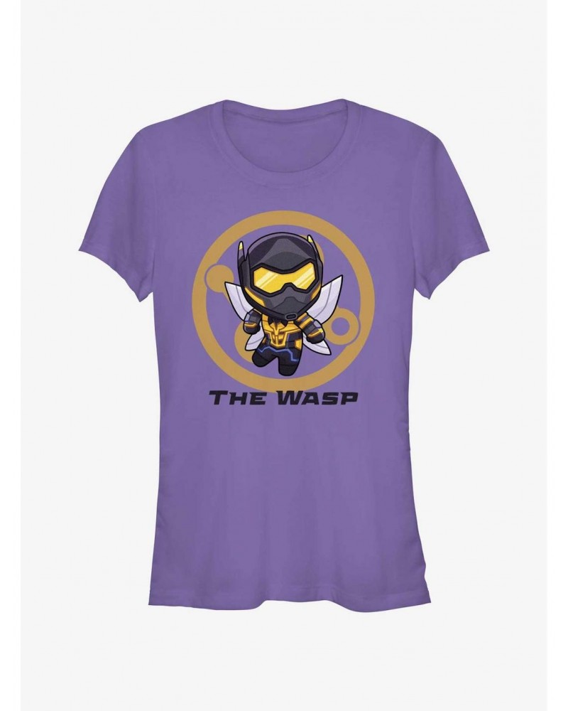 Marvel Ant-Man and the Wasp: Quantumania Chibi Wasp Badge Girls T-Shirt $5.98 T-Shirts