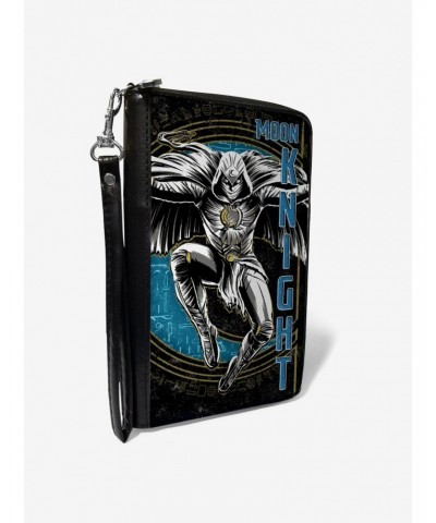 Marvel Moon Knight Jumping Action Pose Zip Around Wallet $16.75 Wallets