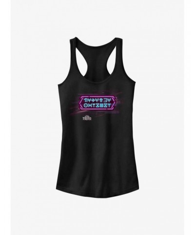 Marvel Black Panther: Wakanda Forever Neon Wakandan Text Girls Tank $5.98 Tanks