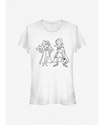 Marvel WandaVision Costume Couple Simple Ink Girls T-Shirt $7.77 T-Shirts