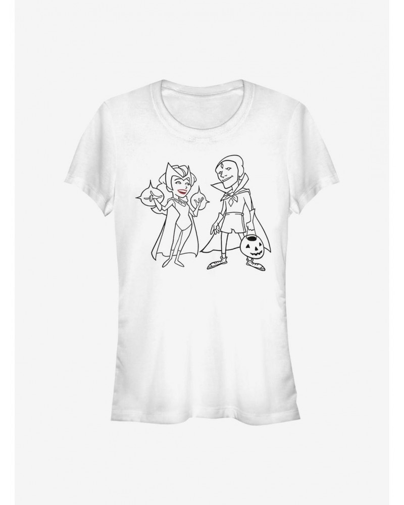 Marvel WandaVision Costume Couple Simple Ink Girls T-Shirt $7.77 T-Shirts