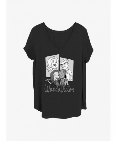 Marvel WandaVision Character Panels Girls T-Shirt Plus Size $10.40 T-Shirts