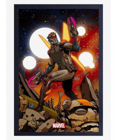 Marvel Guardians Of The Galaxy Star Lord Twin Gun Framed Wood Wall Art $8.22 Merchandises