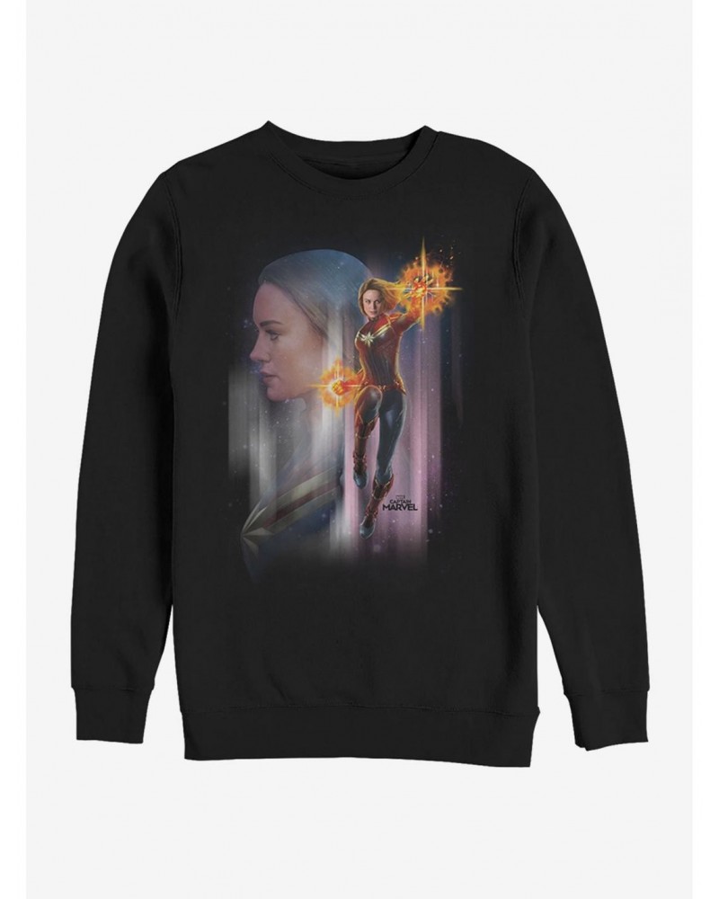 Marvel Captain Marvel Galaxy Sweatshirt $13.87 Sweatshirts