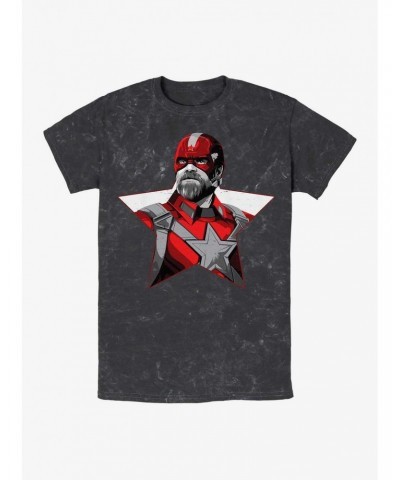 Marvel Black Widow Red Guardian Star Mineral Wash T-Shirt $8.91 T-Shirts