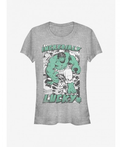 Marvel Hulk Incredibly Lucky Girls T-Shirt $5.98 T-Shirts