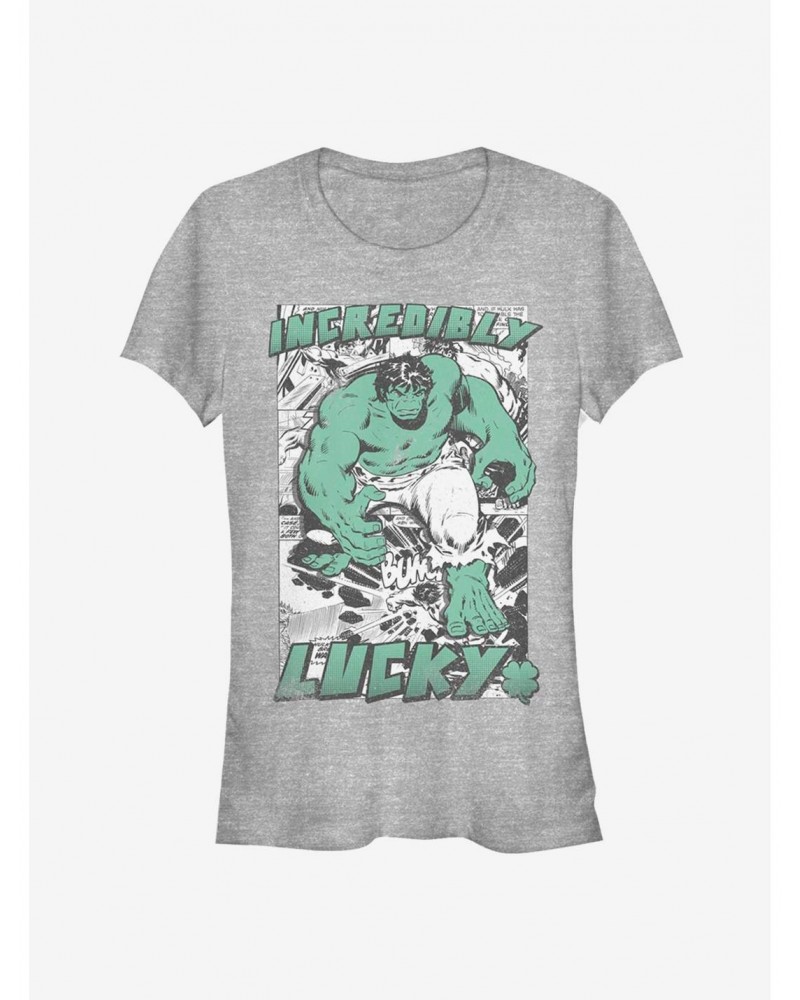 Marvel Hulk Incredibly Lucky Girls T-Shirt $5.98 T-Shirts