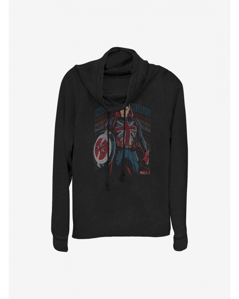 Marvel What If...? The Hydra Stomper Captain Carter Cowlneck Long-Sleeve Girls Top $12.21 Tops