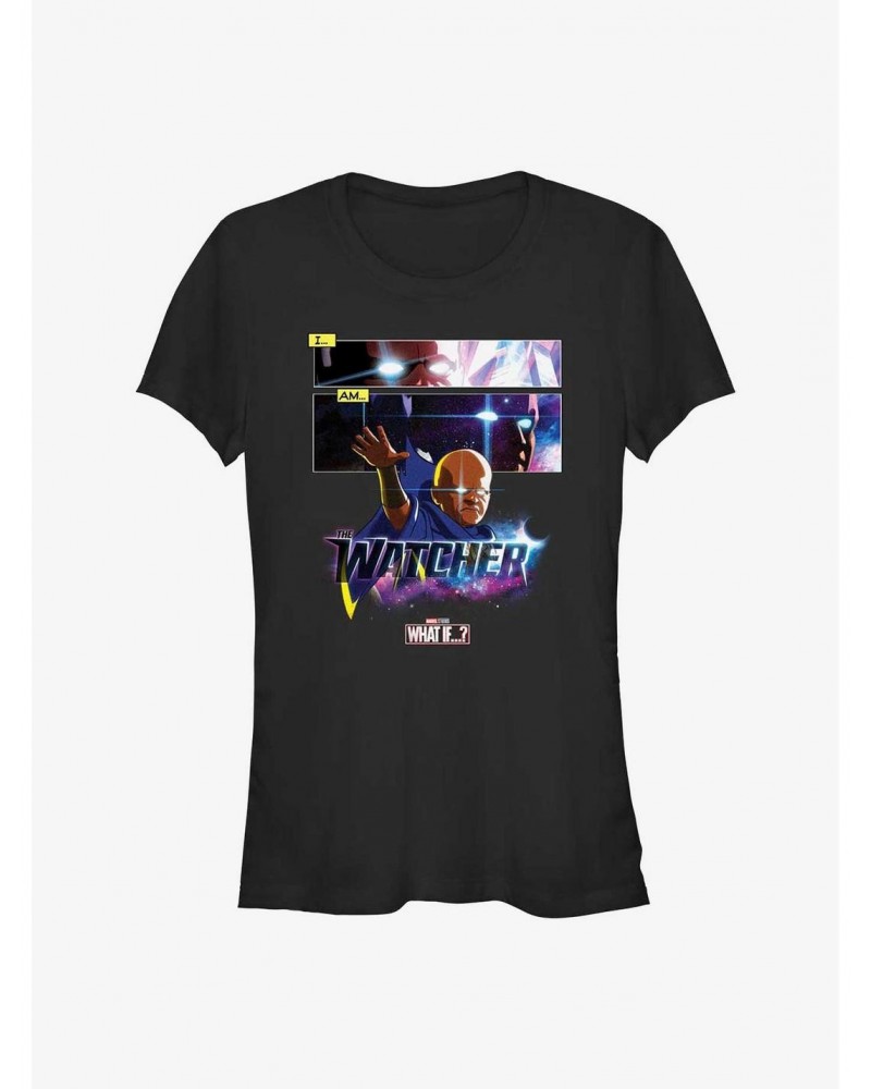 Marvel What If...? I Am The Watcher Panels Girls T-Shirt $9.96 T-Shirts