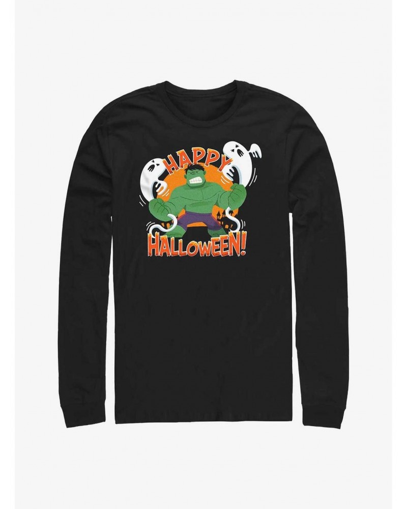 Marvel The Hulk Happy Halloween Long-Sleeve T-Shirt $11.05 T-Shirts