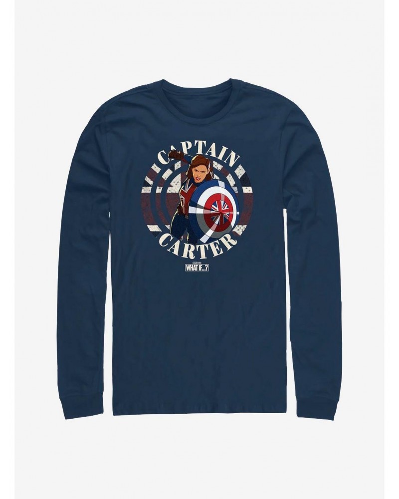 Marvel What If...? Carter Stamp Long-Sleeve T-Shirt $12.11 T-Shirts