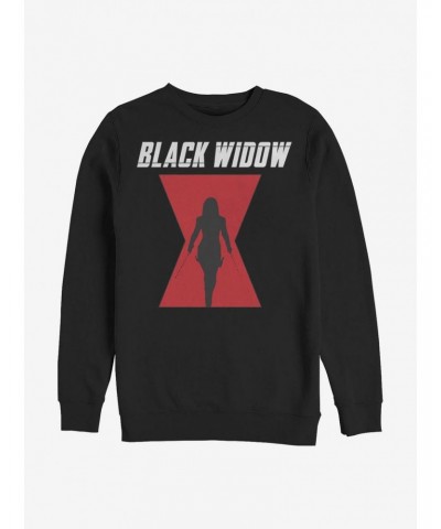 Marvel Black Widow Logo Crew Sweater $10.04 Sweaters