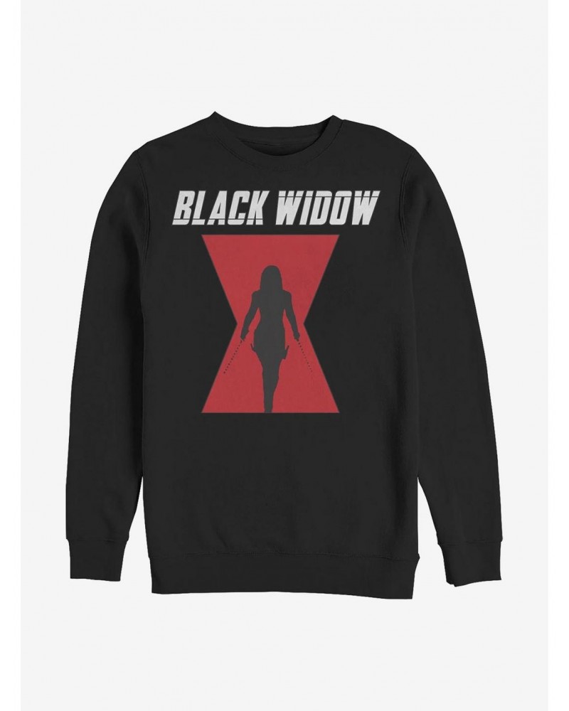 Marvel Black Widow Logo Crew Sweater $10.04 Sweaters