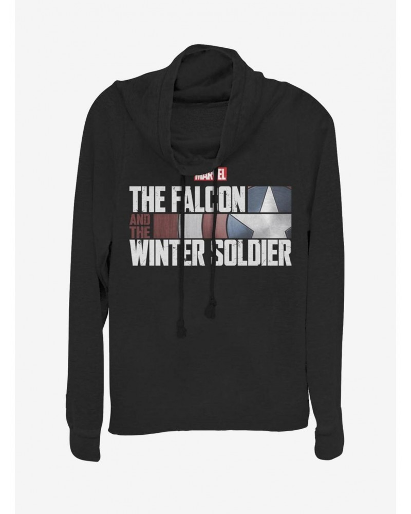 Marvel The Falcon And The Winter Solider Cowl Neck Long-Sleeve Girls Top $17.96 Tops