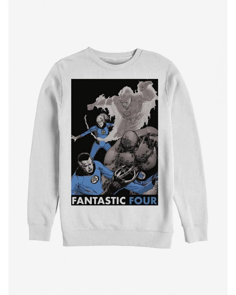 Marvel Fantastic Four The Four Crew Sweatshirt $11.51 Sweatshirts