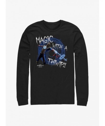 Marvel Spider-Man: No Way Home Magic With A Thiwip Long-Sleeve T-Shirt $10.00 T-Shirts