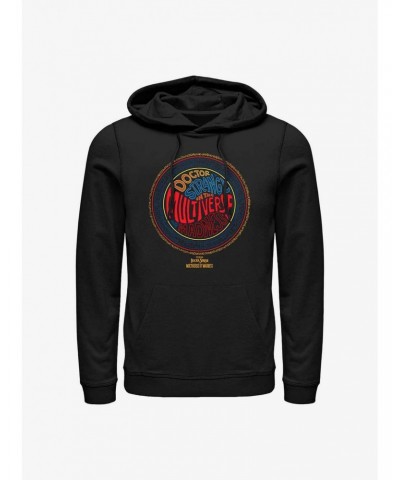 Marvel Doctor Strange In The Multiverse of Madness Runes Logo Hoodie $12.93 Hoodies