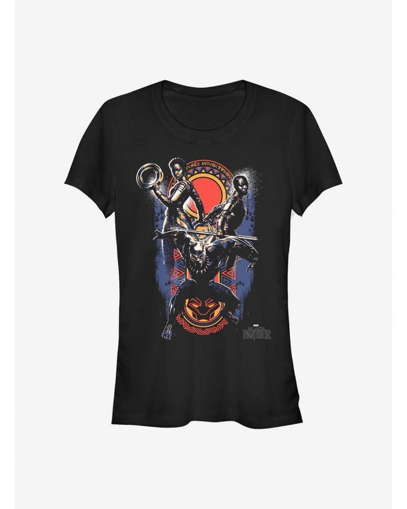 Marvel Black Panther Big Three Girls T-Shirt $8.57 T-Shirts