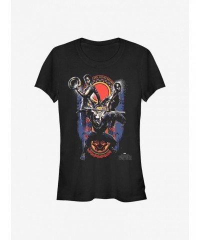 Marvel Black Panther Big Three Girls T-Shirt $8.57 T-Shirts