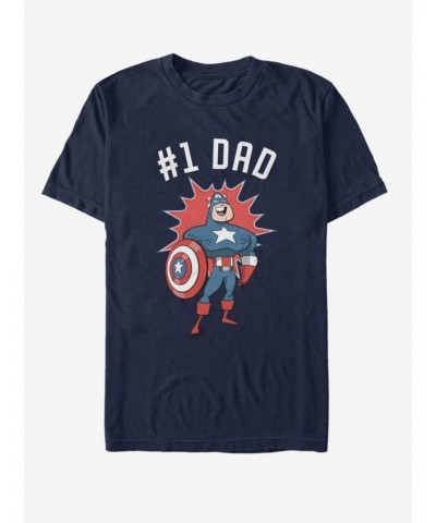 Marvel Captain America No. 1 Dad T-Shirt $6.69 T-Shirts