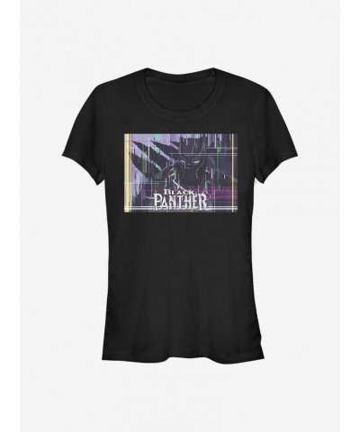 Marvel Black Panther Glitching Girls T-Shirt $8.57 T-Shirts