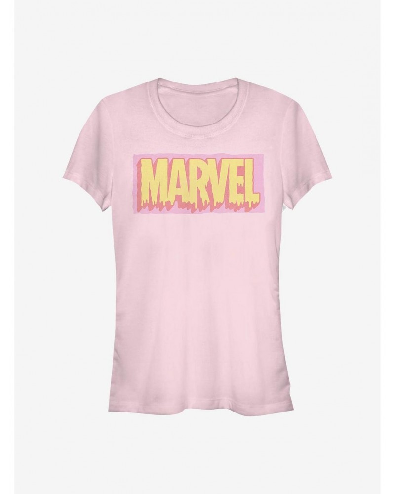 Marvel Logo Drip Girls T-Shirt $7.17 T-Shirts