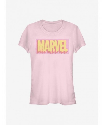 Marvel Logo Drip Girls T-Shirt $7.17 T-Shirts