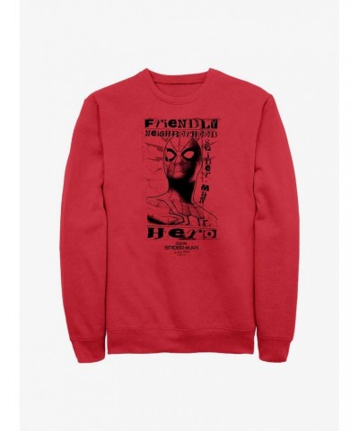 Marvel Spider-Man: No Way Home Friendly Hero Crew Sweatshirt $14.17 Sweatshirts