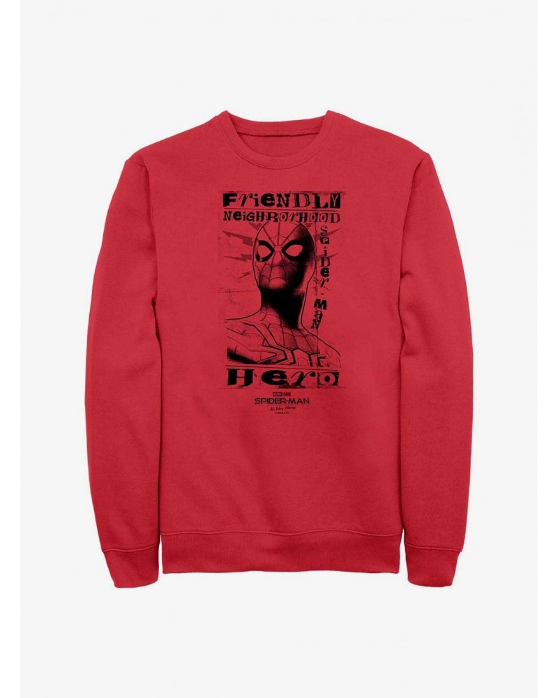 Marvel Spider-Man: No Way Home Friendly Hero Crew Sweatshirt $14.17 Sweatshirts