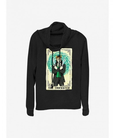 Marvel Loki The Trickster Tarot Cowlneck Long-Sleeve Girls Top $16.52 Tops