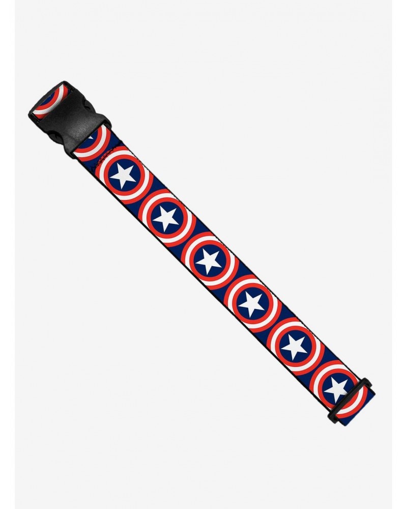 Marvel Captain America Shield Repeat Navy Luggage Strap $8.78 Luggage Strap