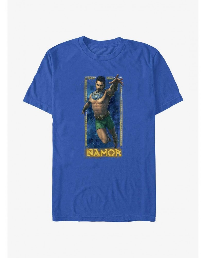 Marvel Black Panther: Wakanda Forever Namor Badge T-Shirt $6.88 T-Shirts